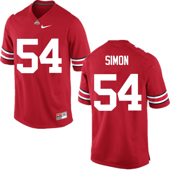 Men Ohio State Buckeyes #54 John Simon College Football Jerseys Game-Red